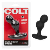 Colt Dual Power Probe Rechargeable Black Silicone 10-Function Vibrating Anal Toy Prostate Tools